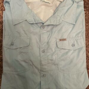 Columbia Men's Sky Blue Casual Button up shirt XXL